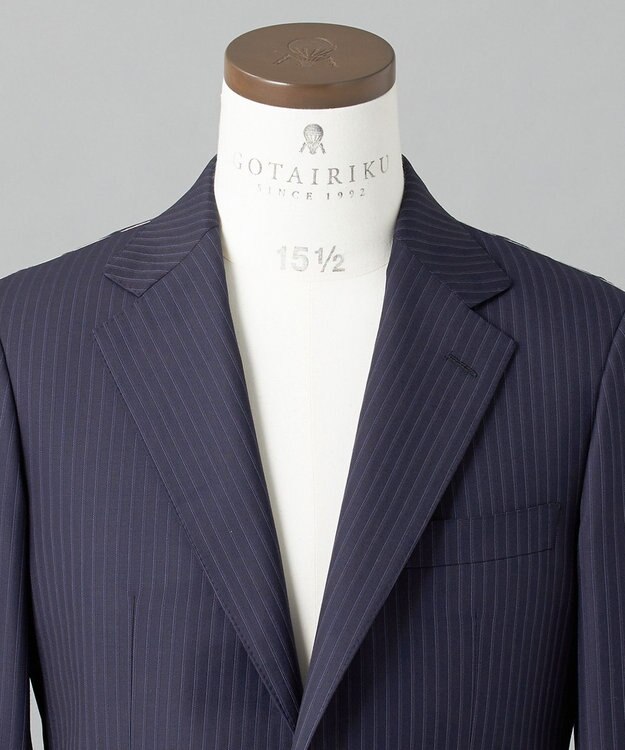 GOTAIRIKU 【Loro Piana Fabric】365 通年スーツ(ネイビー×ストライプ) ネイビー系1