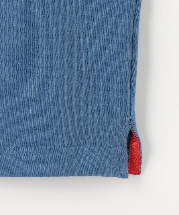 J.PRESS KIDS 【110-130cm】襟ストライプ ブロッキングポロシャツ ブルー系2