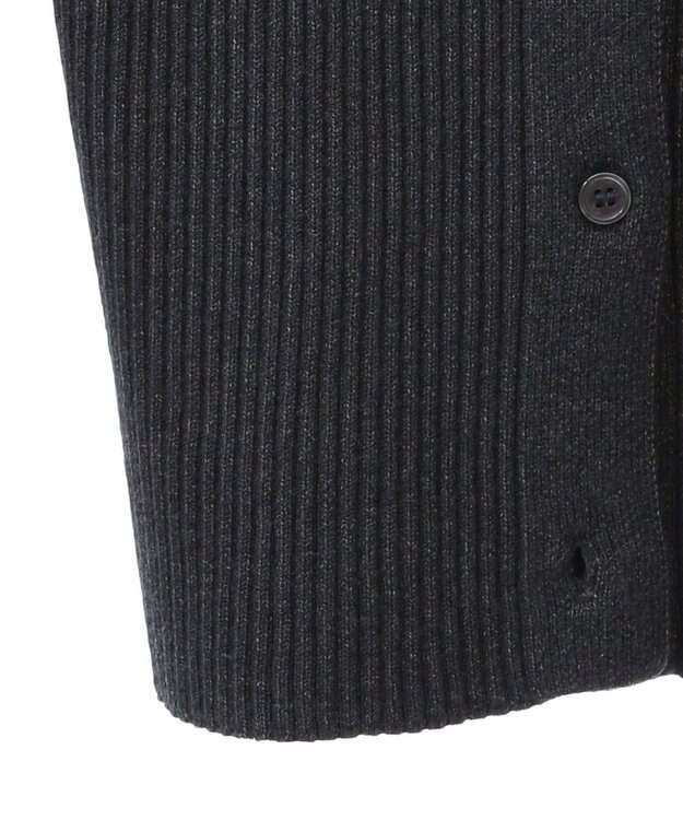 CRAFT STANDARD BOUTIQUE 襟付きニットコンパクトカーディガン Navy