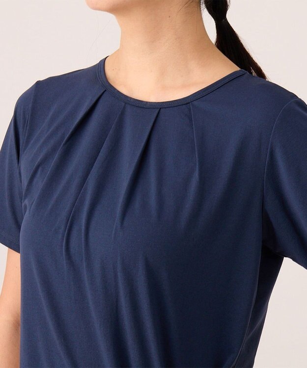 Chacott サイドリボンワンピースTシャツ ネイビー