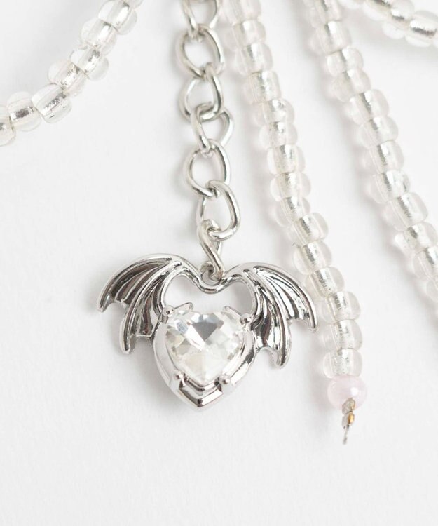 WEGO リボンビーズストラップキーホルダー 柄1