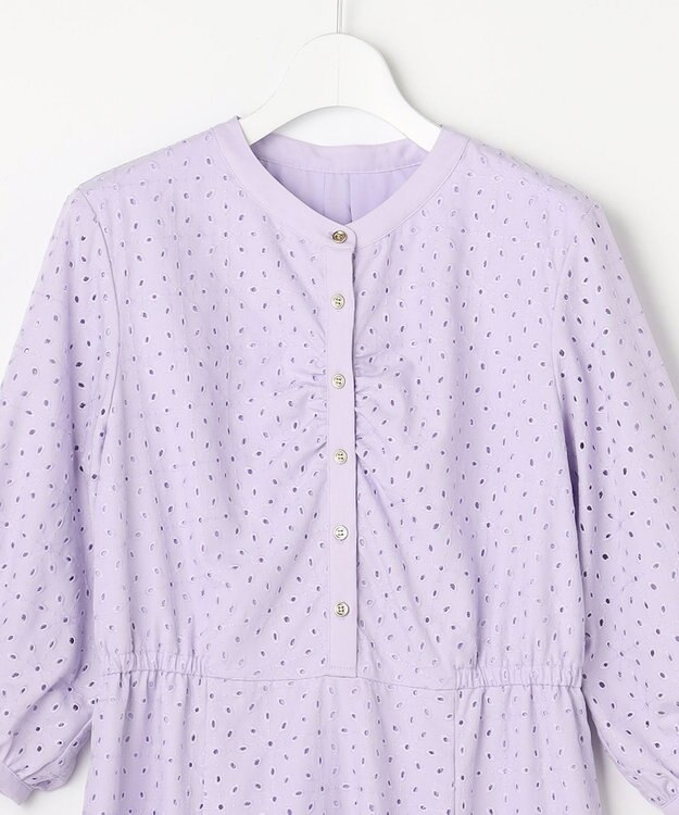 ANY SIS エンブロイダリー ワンピース ラベンダー