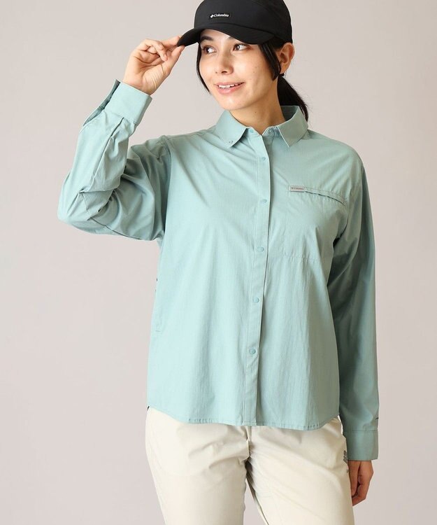 Columbia Columbia/ ウィメンズトレイルラッシュロングスリーブシャツ /コロンビア Dusty Green