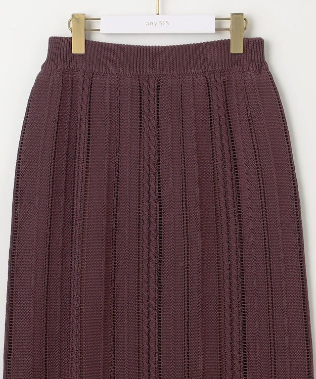 ANY SIS 【2点セット】ニット セットアップ ブラウン