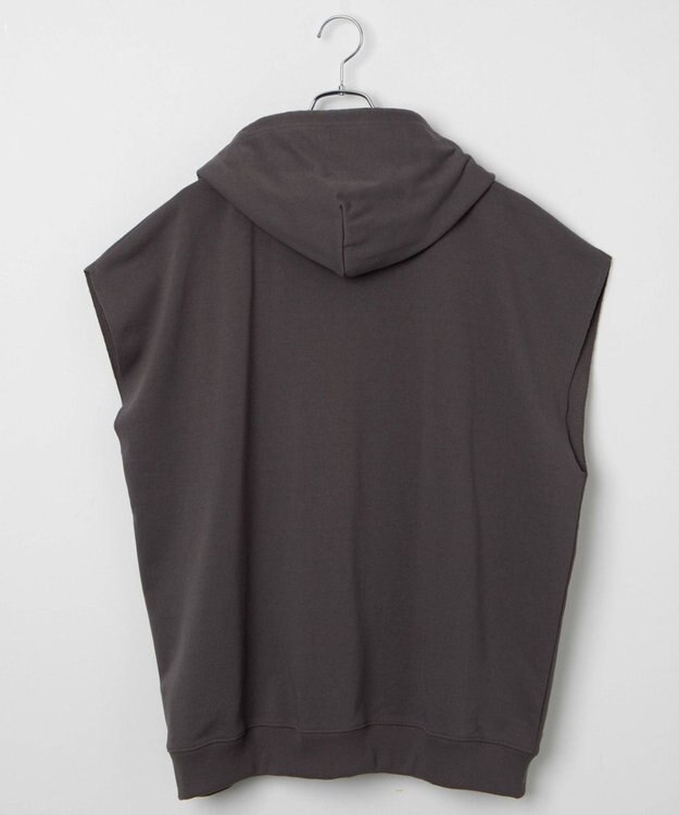 WEGO 【ユニセックス着用ITEM/手洗い可】ロゴノースリーブパーカー スミクロ