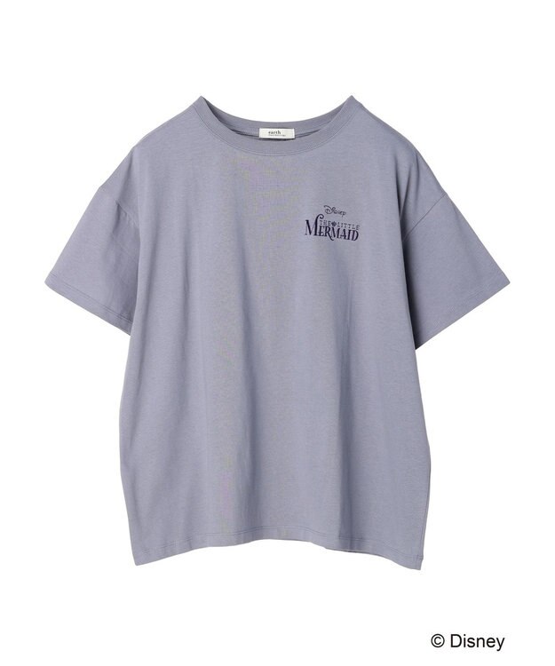 earth music&ecology リトル・マーメイド / プリントTee Charcoal Gray