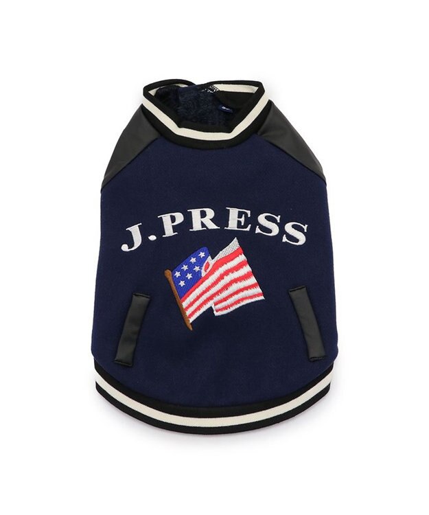 PET PARADISE J.PRESS スタジャン スターズ＆ストライプス 小型犬 紺（ネイビー・インディゴ）