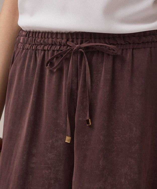 GRACE CONTINENTAL フィブリルイージーパンツ ダークブラウン