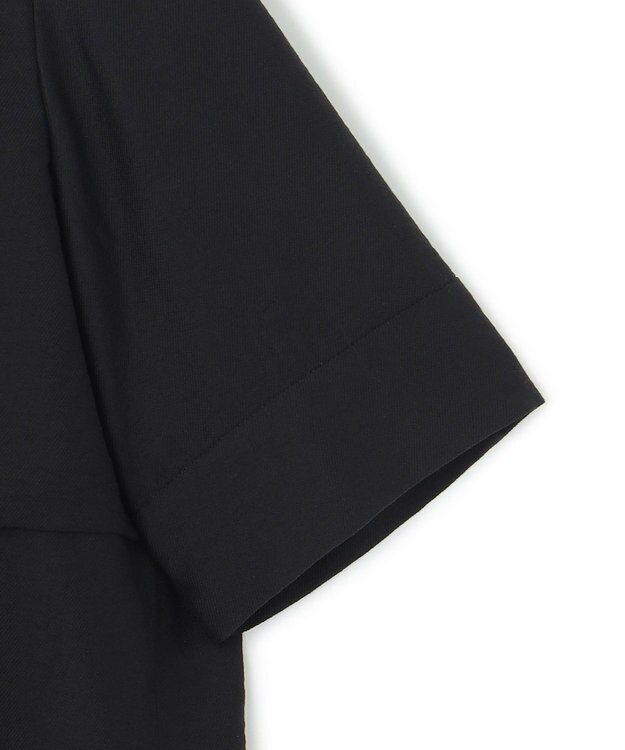 ICB L 【接触冷感・洗える】 ワッシャーツイル ワンピース ブラック系