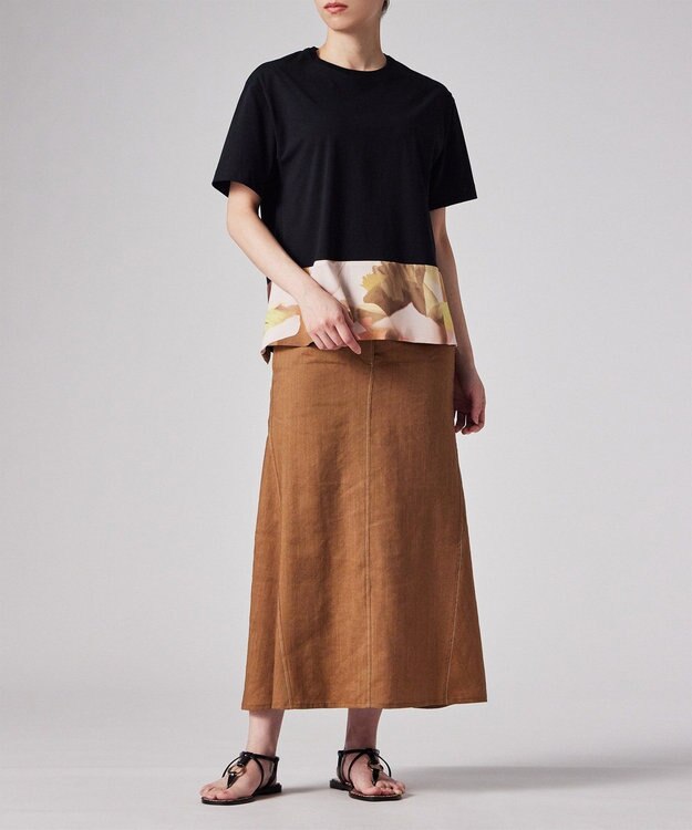 Paul Smith プリント コンビネーション 半袖Tシャツ ブラック