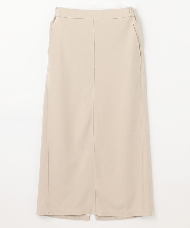 ANY L 【ウエストゴム】カットジョーゼットタイトスカート サンドベージュ