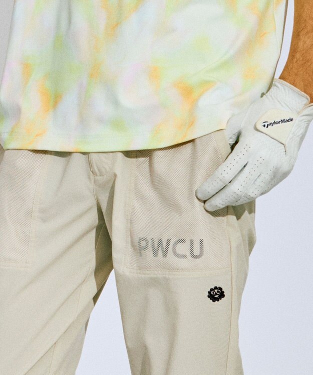 PW CIRCULUS 【MEN】ベンチレーション テーパードパンツ ゴルフ ベージュ系