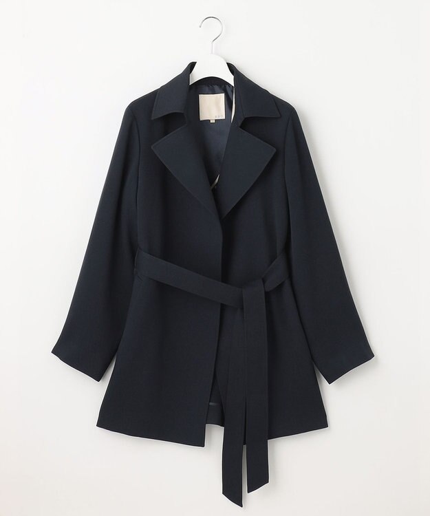 自由区 L トロトレンチ ミドル丈コート ネイビー系