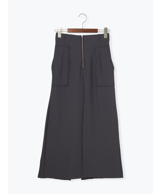 Te chichi フロントZIPトリコットタイトスカート チャコールグレー