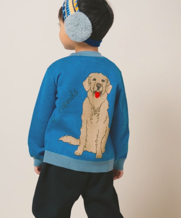 ami amie 【UNISEX】ゴルフレンドカーディガン85cm～130cm ブルー