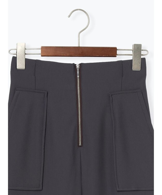 Te chichi フロントZIPトリコットタイトスカート チャコールグレー