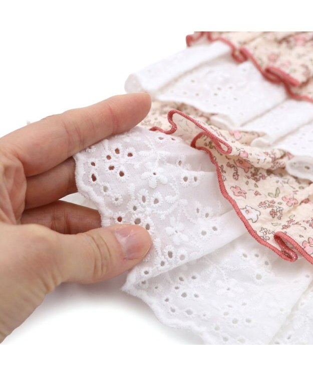 PET PARADISE ペットパラダイス 小花 ふりふり ワンピース 小型犬 ピンク×ホワイト