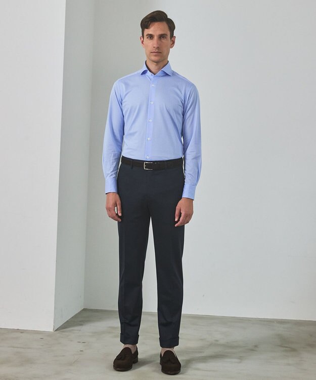 GOTAIRIKU セットアップ対応【洗える/ストレッチ/シワになりにくい】ウォッシャブルジャージー セットアップパンツ_無地（25年モデル） ネイビー系