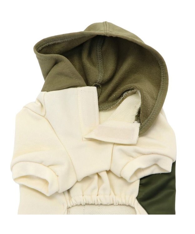 PET PARADISE ペットパラダイス ハーフベスト パーカー 小型犬 カーキ