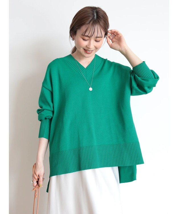 AMERICAN HOLIC エコカルットＶネックプルオーバー Green