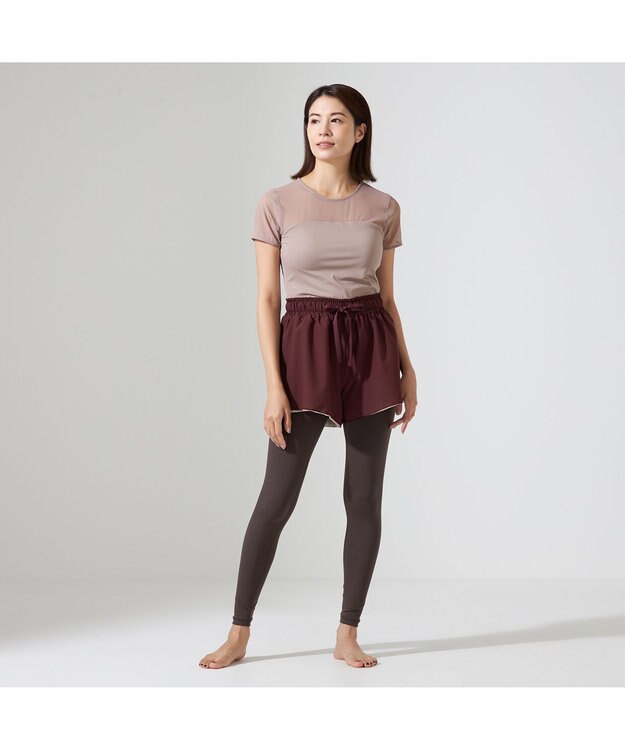 Chacott Chacott BALANCE　リバーシブルショートパンツ ワインレッド