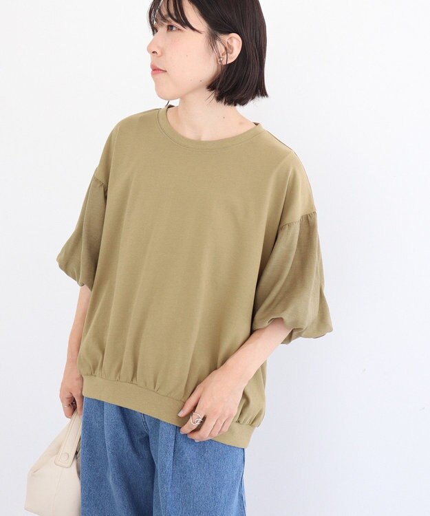 Green Parks 袖バルーンドッキングプルオーバー Khaki