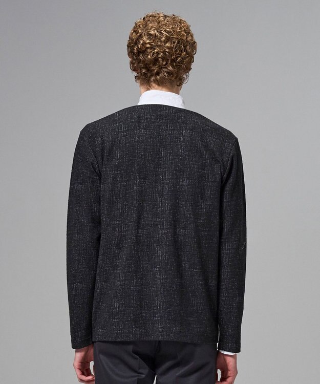 JOSEPH HOMME 【イージーケア】パフィーチェックジャージー　カーディガン グレー系