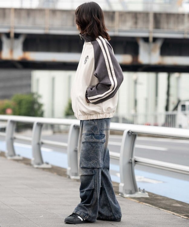 WEGO 【ユニセックス着用ITEM】フェイクスウェードトラックジャケット グレー