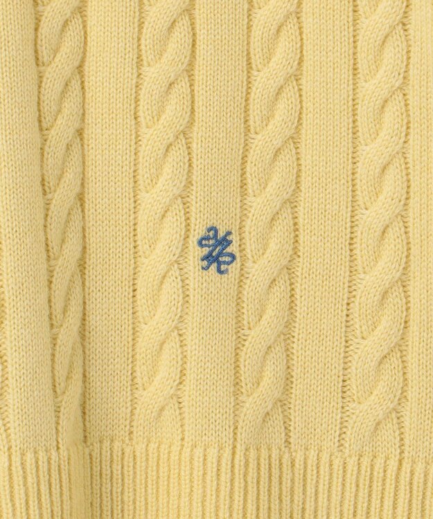組曲 L カシミヤブレンドバルキーケーブル ニット イエロー系