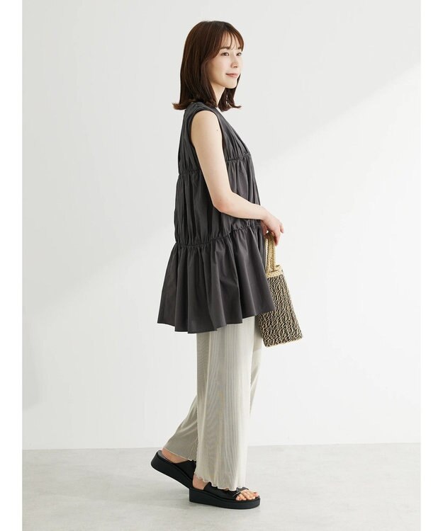 Green Parks ・ＥＬＥＮＣＡＲＥ　ＤＵＥ　ティアードノースリチュニック Charcoal Gray