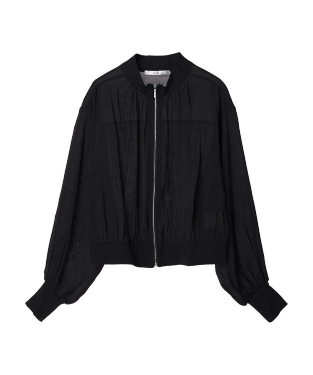 Green Parks Ｂ．シアーギャザーブルゾン Black