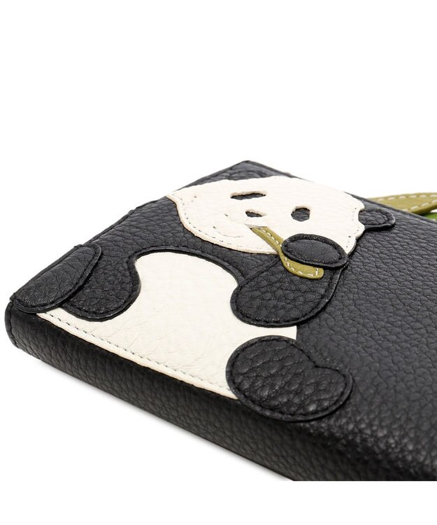 IBIZA アニマーダ　牛革　L字ファスナー長財布（パンダ） 黒