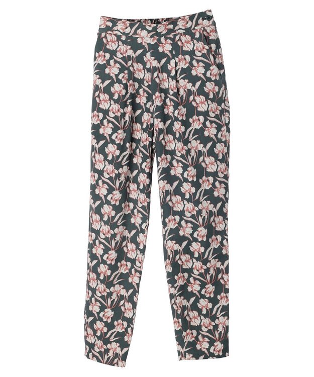 Green Parks Ｂ．レーヨン混プリントパンツ Navy