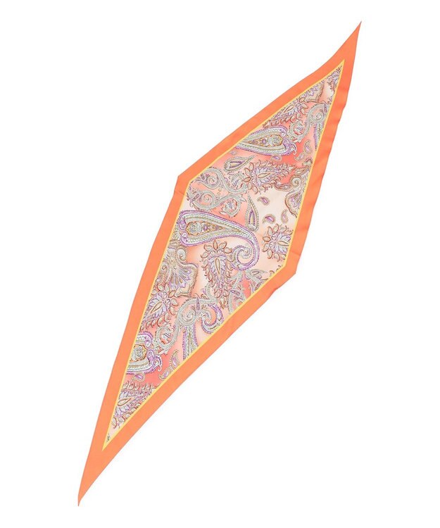 23区 Erica ペイズリー柄 ダイヤ スカーフ ピンク系