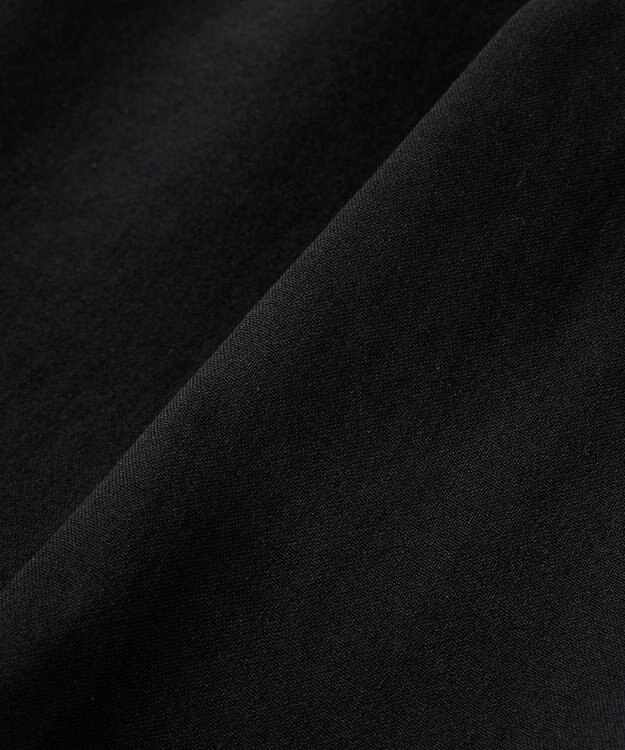 Green Parks 麻調合繊イージーパンツ Black