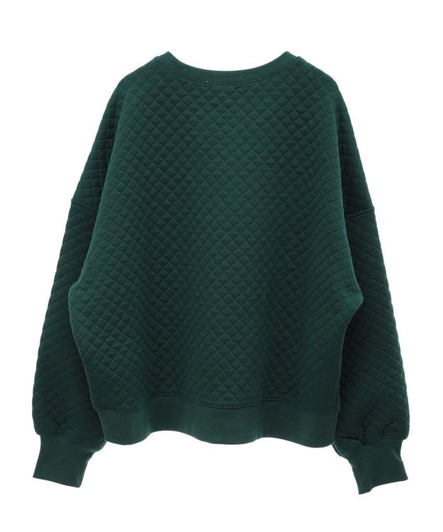 Green Parks ショート丈キルトロゴプルオーバー Green