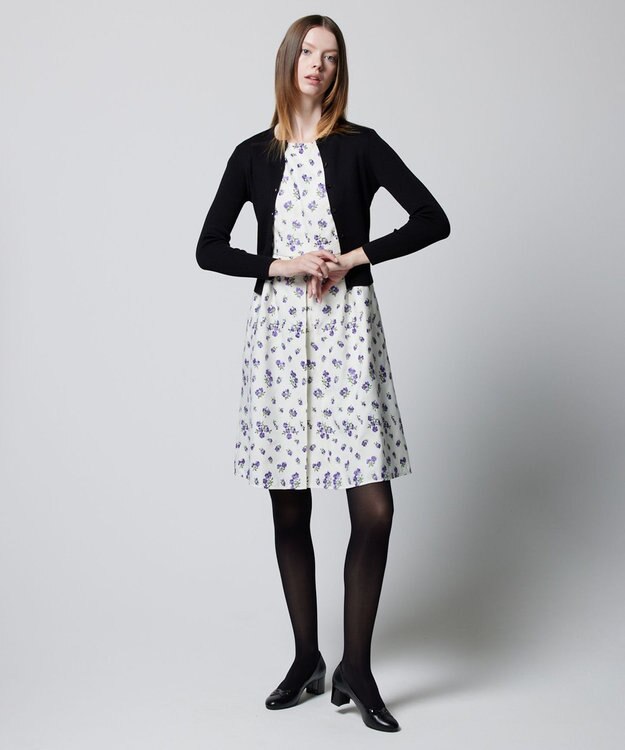 TOCCA 【洗える】SILK RIB CARDIGAN カーディガン ブラック系