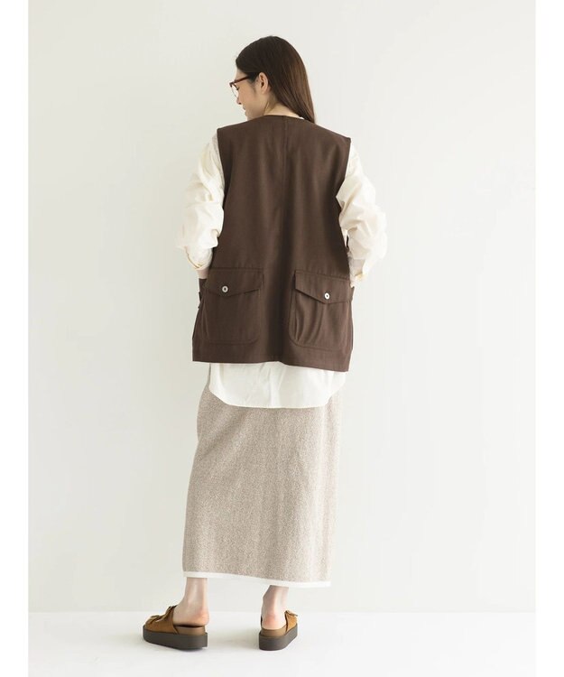 CRAFT STANDARD BOUTIQUE リンクス編みニットスカート Ivory