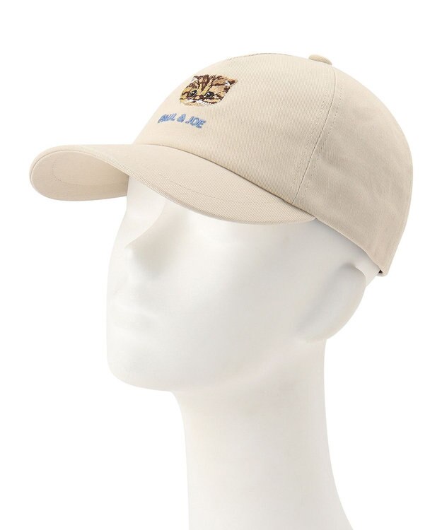 MOONBAT 【FUDGE掲載】ポール & ジョー (PAUL & JOE ACCESSOIRES) 猫 ヌネット刺繍 キャップ ベージュ