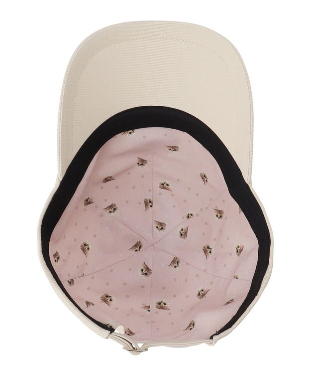 MOONBAT 【FUDGE掲載】ポール & ジョー (PAUL & JOE ACCESSOIRES) 猫 ヌネット刺繍 キャップ ベージュ