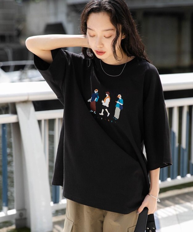 WEGO 【ユニセックス着用ITEM/綿100%/MLサイズ展開】CITY　BOYS　T（S） ブラック
