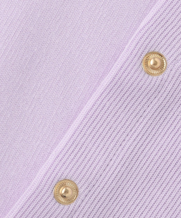 ANY KIDS スナップボタン フレンチ カーディガン ラベンダー