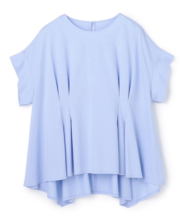 UNFILO ヒートシールドジャージー タックデザイン Tシャツ サックス