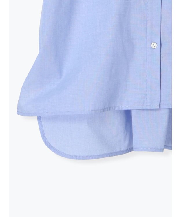 Te chichi フロントフリル5分袖ブラウス サックスブルー