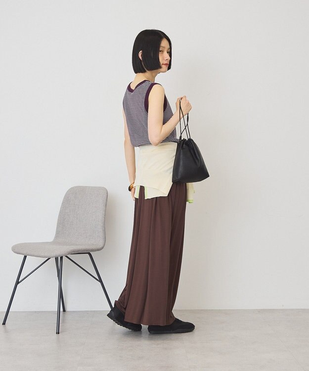 AMERICAN HOLIC 【先行予約】ツイストギャザースカート Brown
