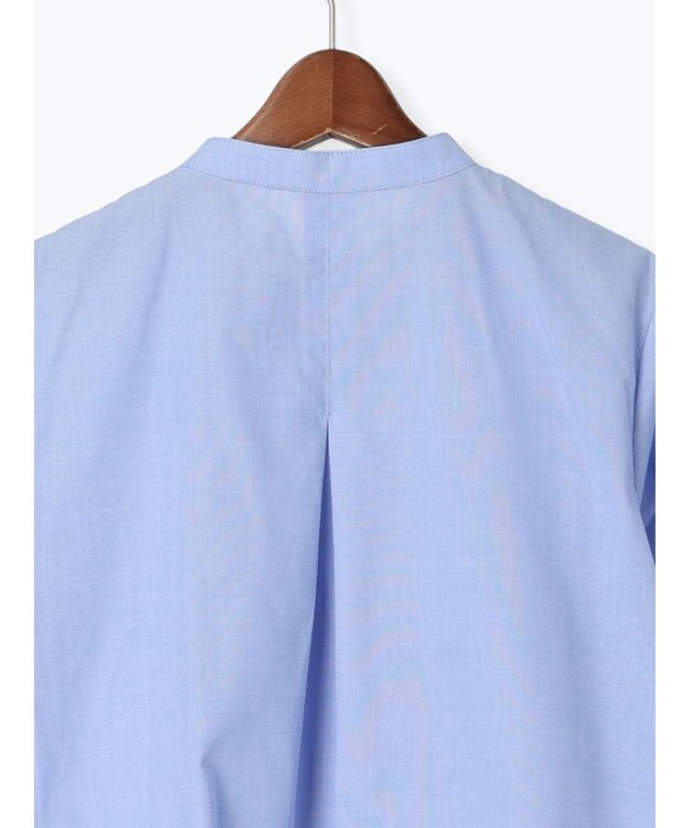 Te chichi フロントフリル5分袖ブラウス サックスブルー