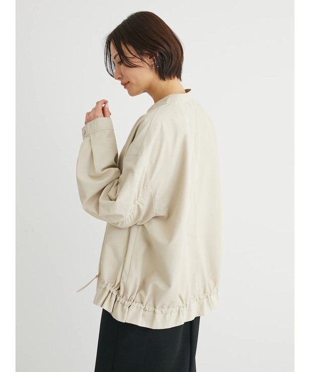 Green Parks 撥水加工　裾ドロストブルゾン Light Beige