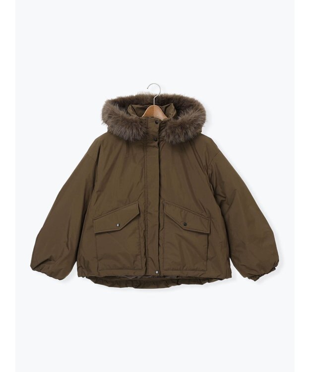 Te chichi 【宮本茉由着用】フードショートダウンジャケット カーキ