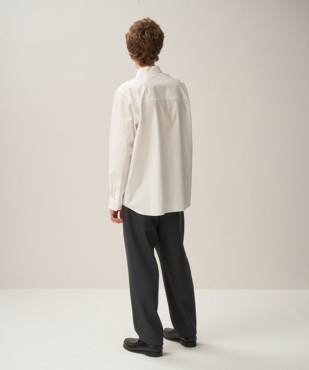 ATON SUVIN BROAD | スタンダードシャツ - UNISEX WHITE