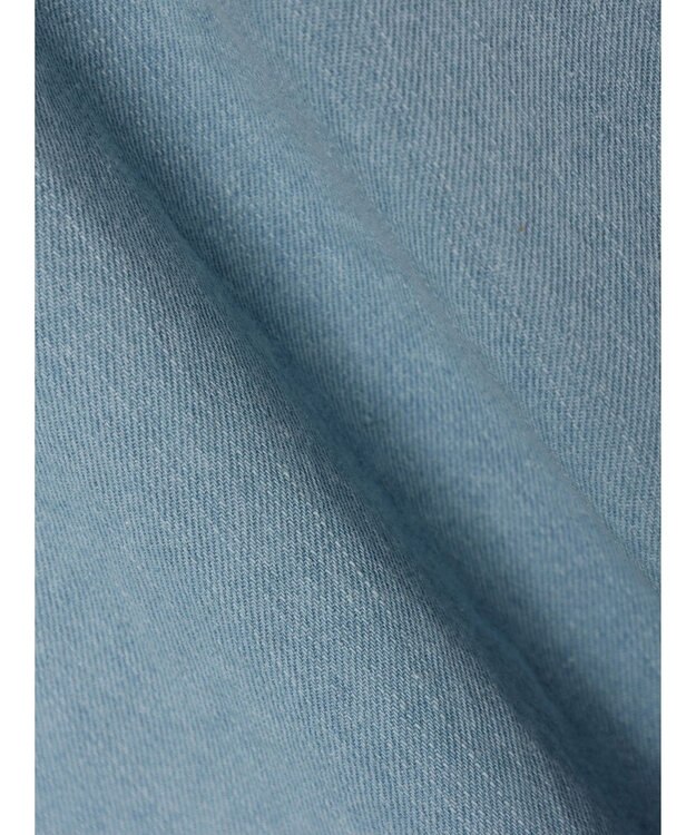 CRAFT STANDARD BOUTIQUE デニムパール釦サークルブラウス Sax